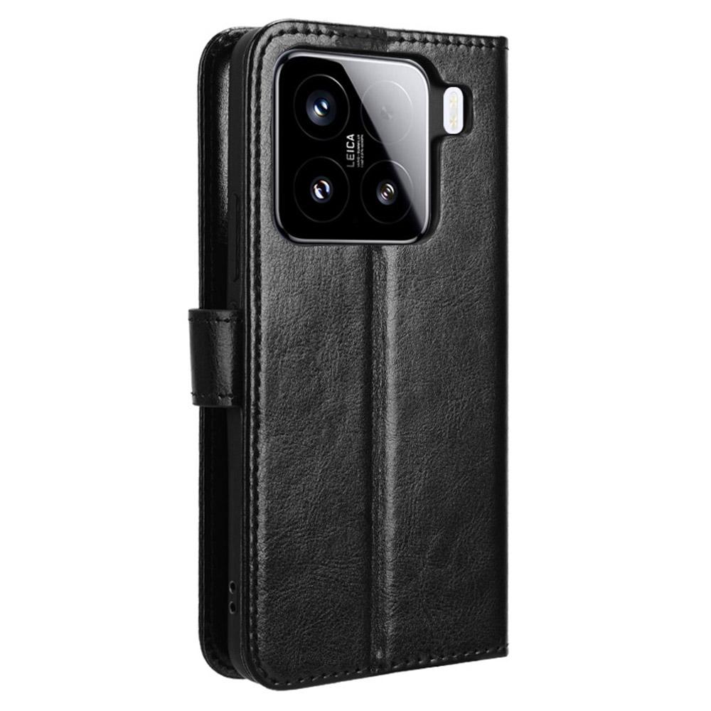 Für Xiaomi 15 Pro Hülle Crazy Horse Textur PU Leder Handy Brieftaschenhülle