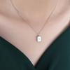Zircon Geometry Pendant Necklace For Women Ins Korean Style Simple Gold Color Titanium Steel Neck Chain Fashion Jewelry Gifts