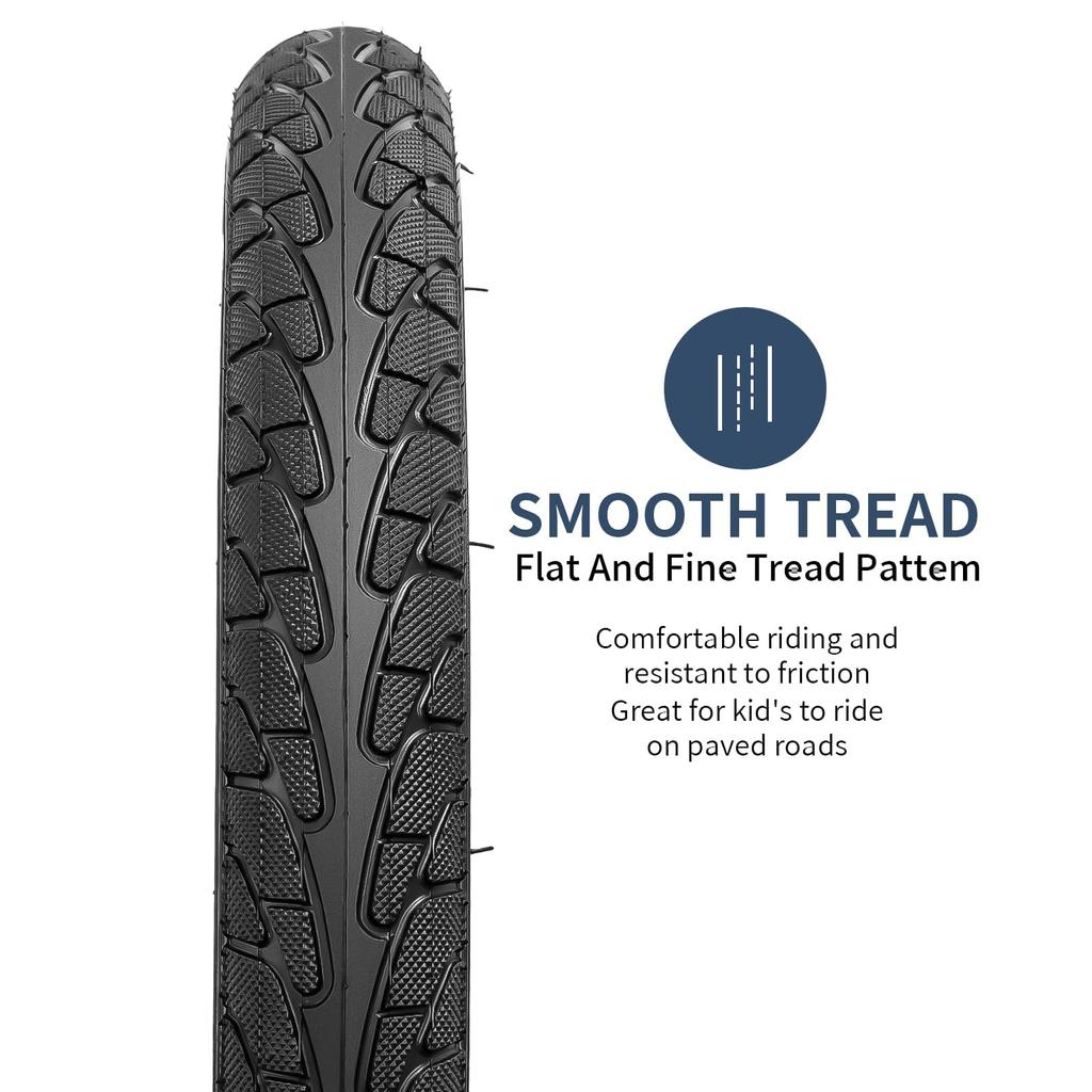 YunSCM Set of 2, 14x1.75 Tires, 14x1.75 47-254 Bicycle Tires + 14x1.75/2.125 Bicycle Tubes with 32mm Schrader Valves + Tire Lever, Y-1056