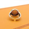 Adjustable Open Ring With Double Xi Symbol Sterling Vintage Bohemian Womens Finger