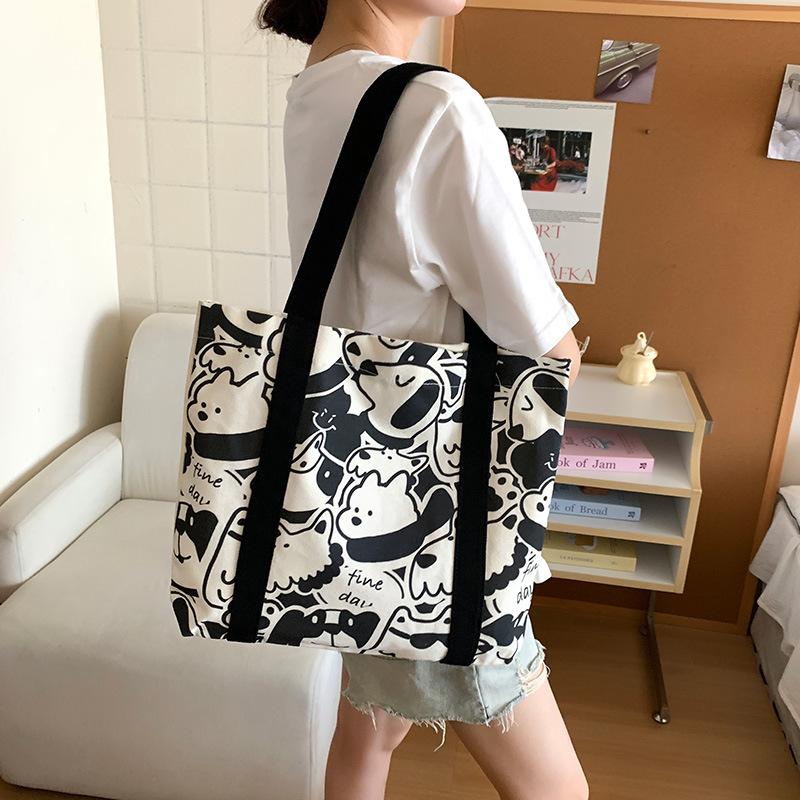 

Холщовая сумка для женщин большой вместимости, на одно плечо, ручная, простая и модная сумка под мышкой, студенческая сумка для репетиторства