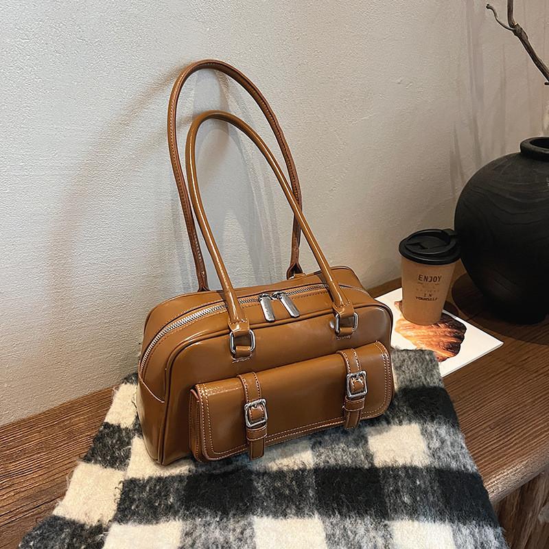 IELGY Ladies Pillow Bag Retro Large Capacity Autumn Winter Casual One-Shoulder Underarm Bag