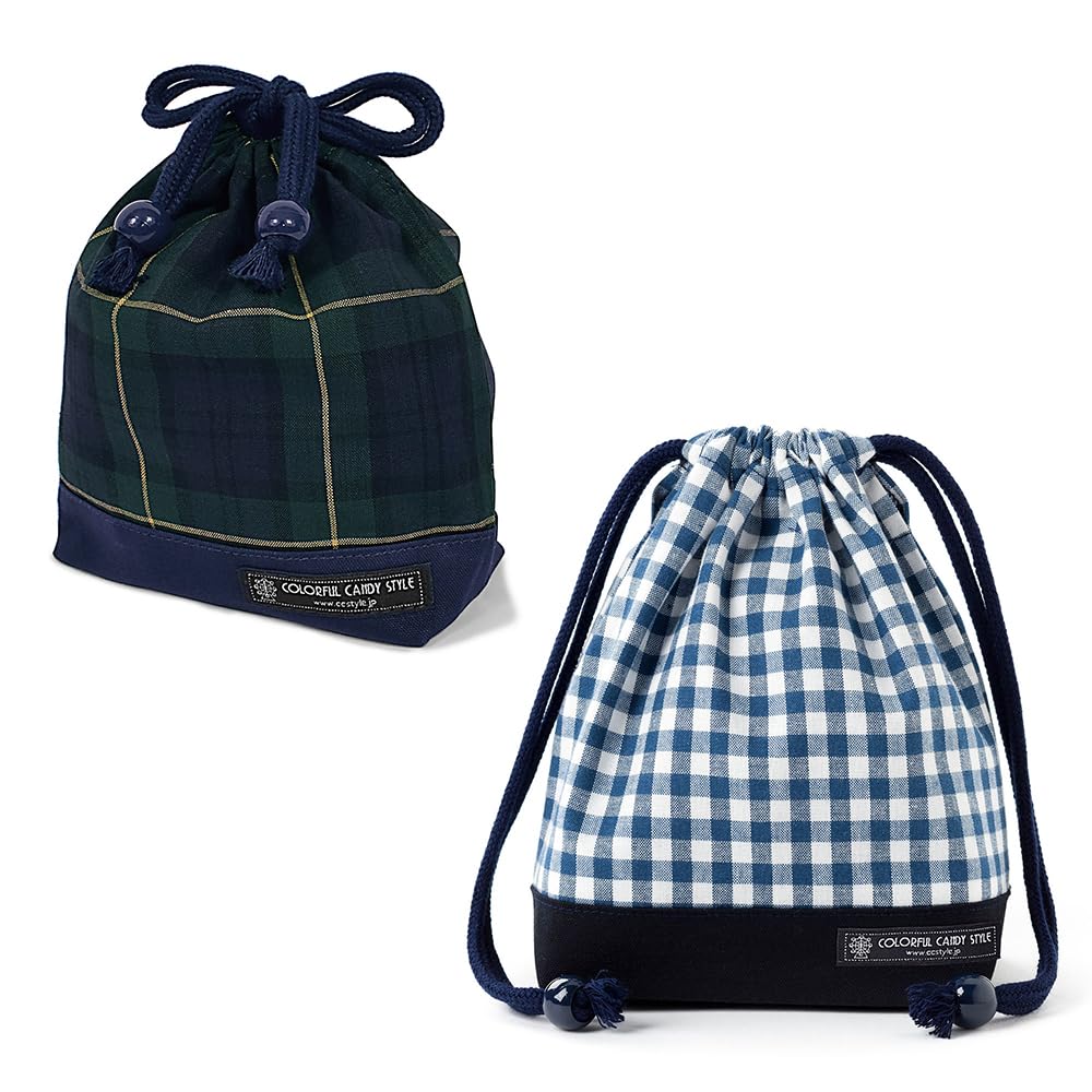 COLORFUL CANDY STYLE Small Drawstring Bags of with Different Perfect for Small and Tool Stylish Checkered Design for Boys and Product (Set 2)