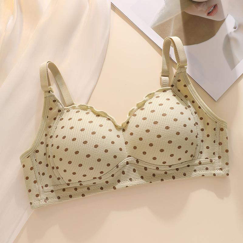 High school college student underwear women's small and thin chest lifts gather to prevent sagging, no steel ring girl bra cover collects