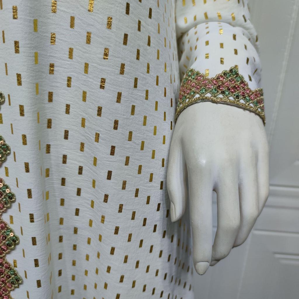 Muslim Women's Bronzing Embroidered Dress Muslim Dubai Abaya Robe