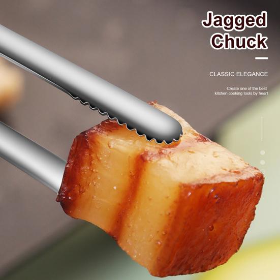 Useful Sturdy Construction Hanging Hole Lightweight Food Serving Grill Food Tongs for Kitchen Grilling Clip