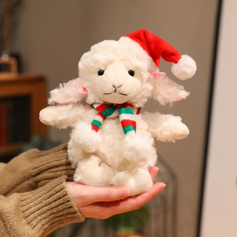 Cute Soft Christmas Sheep Plush Toys 15/22/28cm Stuffed Lamb Dolls Plushie Baby Birthday Gifts for Kids