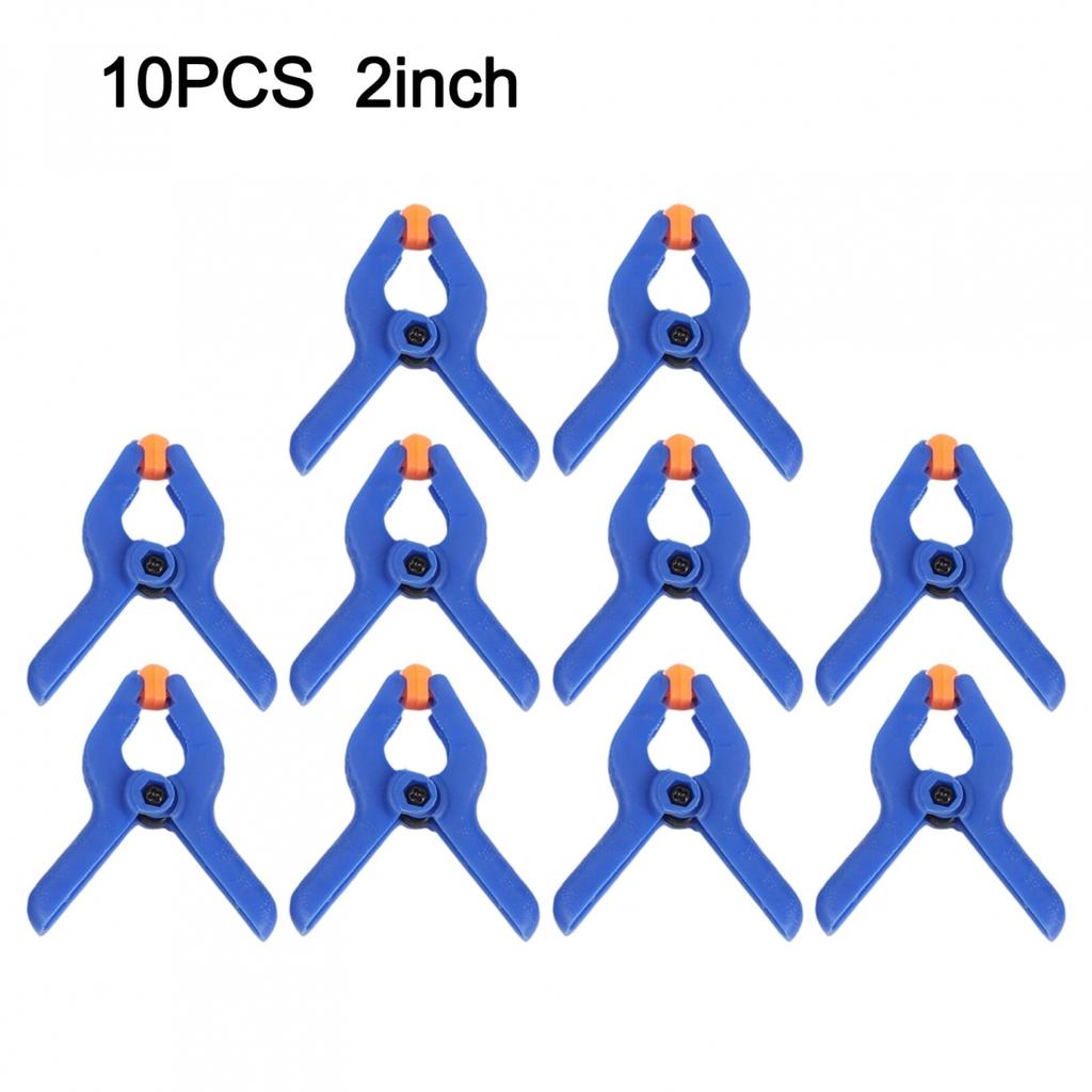 Spring Clamps 10pcs 2 Inch Woodworking Tools Plastic Nylon Grip Cramps