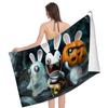 R-Rabbids I-InvasionS Microfiber Printed Beach Towel Mountain Climbing Yoga Beach Swimming Running Absorbent Soft Towel