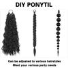 MISS WIG Synthetic Long Ponytail Extensions Braided Pony Tail Hairpiece Rubber Band Hair For Women Daily Wear