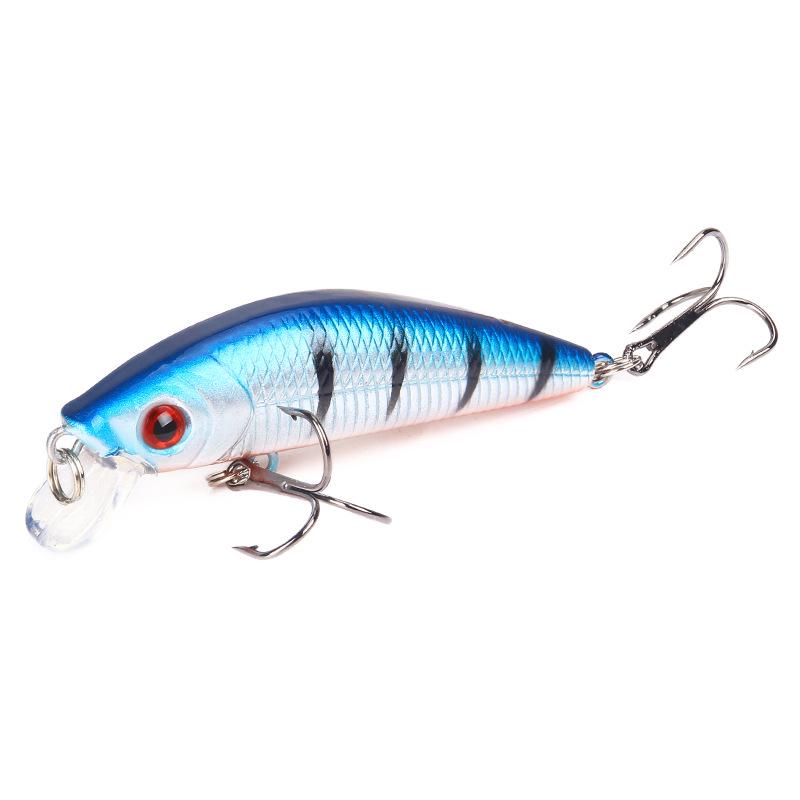 Luya Bait Mino 7cm/8.5g High Carbon Steel Three Anchor Hook Plastic Hard Bait Simulation Fake Bait Bait