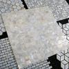 4pcs/lot Shell Mosaic Tile Natural White Mother of Pearl Wall Backsplash Bathroom Tiles sheet
