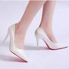 Women Shoes Red High Heels Sexy Pointed Toe Pumps Wedding Dress Shoes Nude Black Color Red Rubber Bottom High Heels