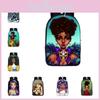 Mochila Durável Afro Beleza Africana Para Princesas Negras Com Zíper Suave E Material Fácil De Limpar