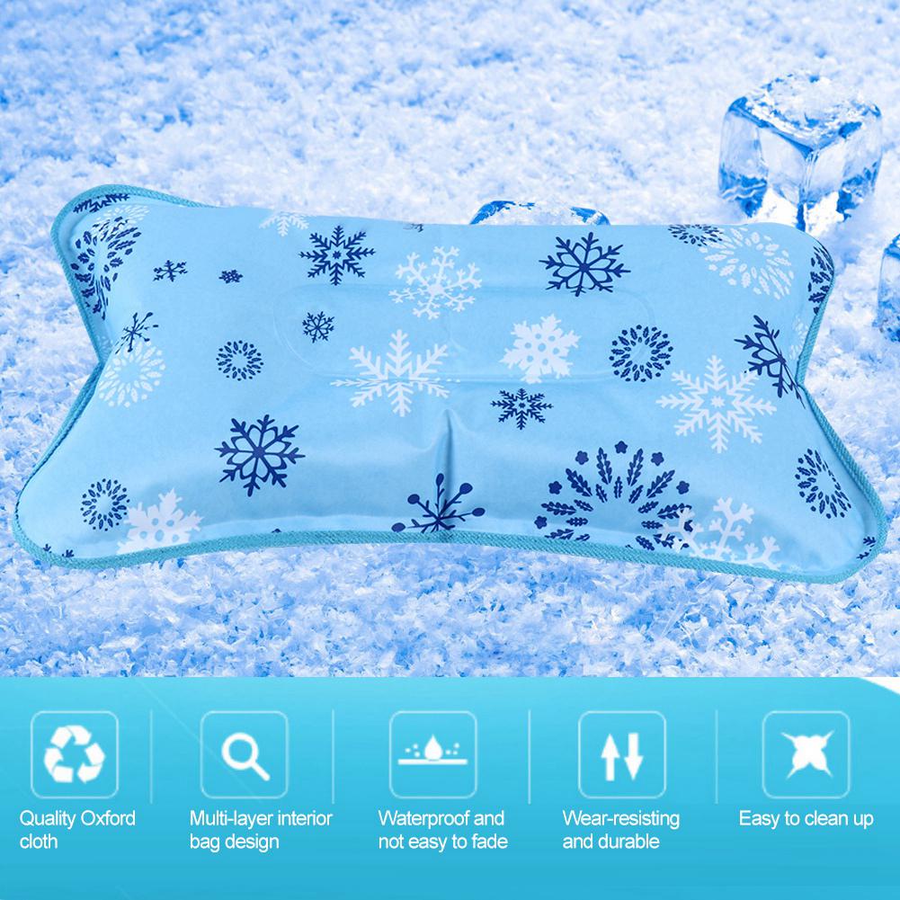 Children Adult Waterproof Ice Pillow Cooling Cushion Water Pillow for Home Travel