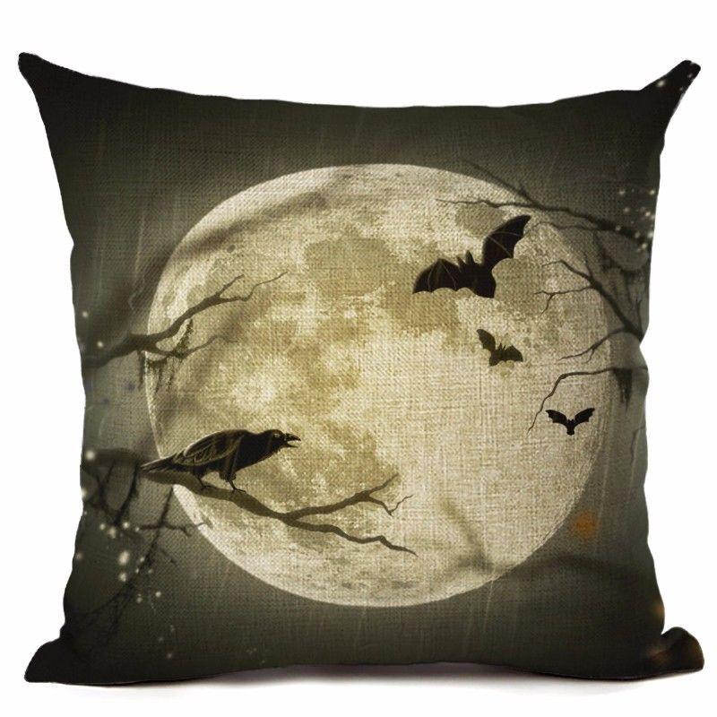 18" Cotton Halloween Linen Throw Pillow Case Cushion Cover Party Home Decor Sofa
