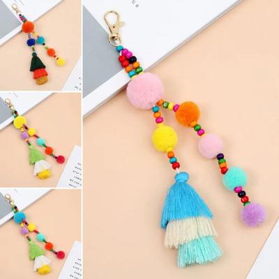 Tassel Boho Style Keychain Colorful Boho Style Keyring  Jewelry Gift