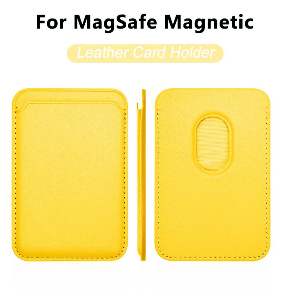 Universelle Kartenhalter-Tasche Für Alle Smartphones Für Magsafe Kabelloses Laden Magnetisches Telefon Leder-Geldbörse Kartenclip Zubehör
