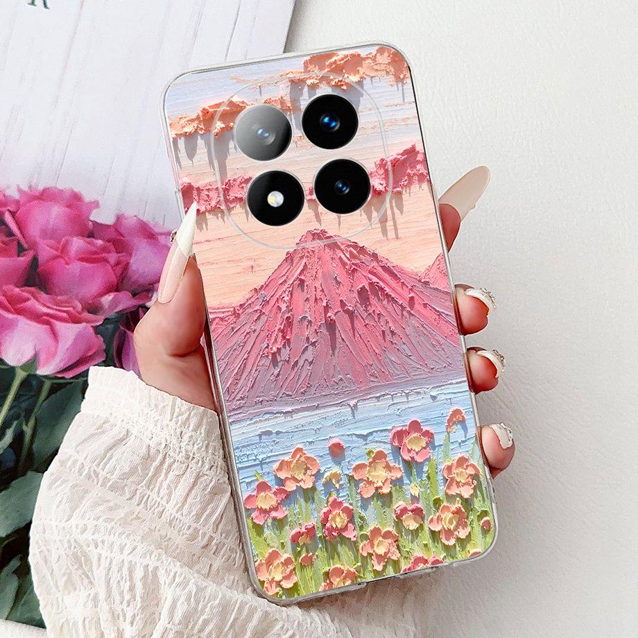Soft Liquid Silicone Back Cover For Xiaomi Redmi Note 14 Pro Plus Phone Case Marble Gothic Style Bumper For Redmi Note 14 4G 5G