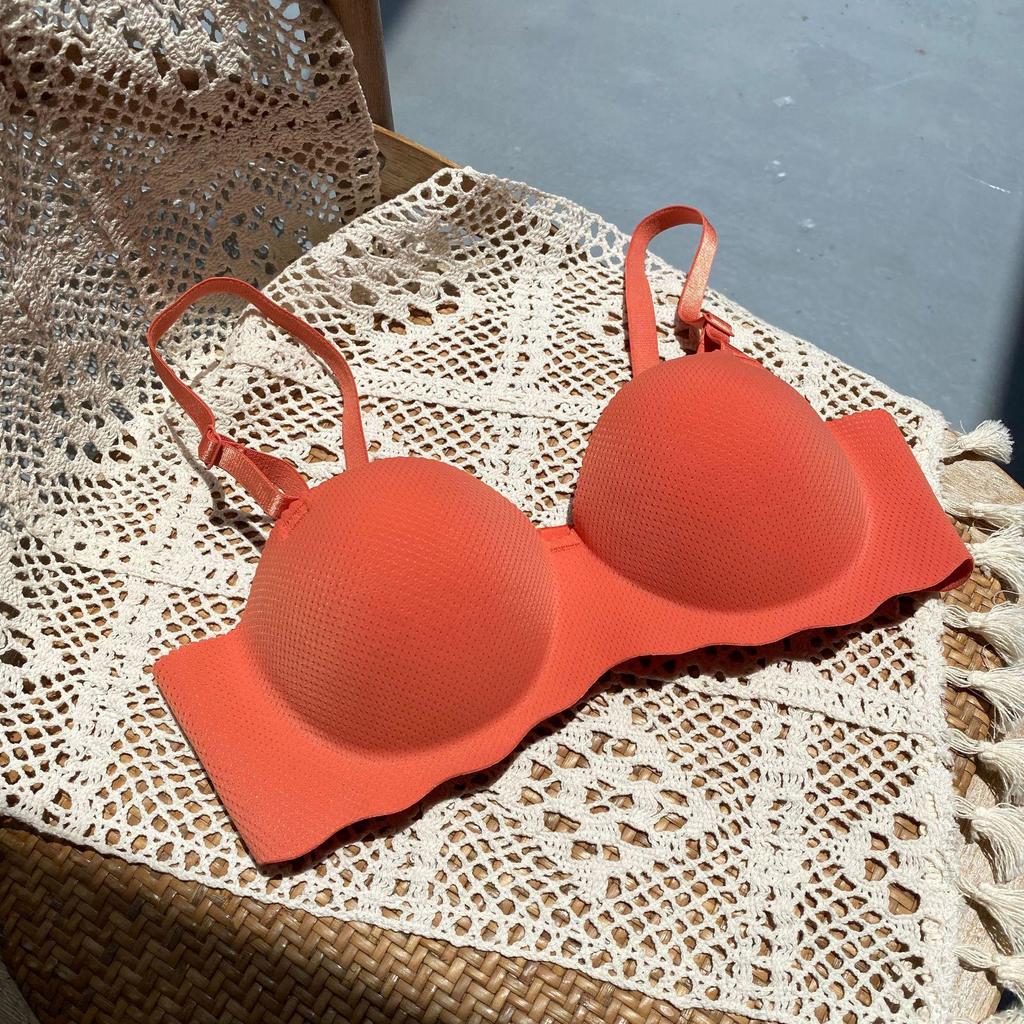 Damen kabelloser Push-Up nahtloser Halbschalen-BH für kleine Brüste