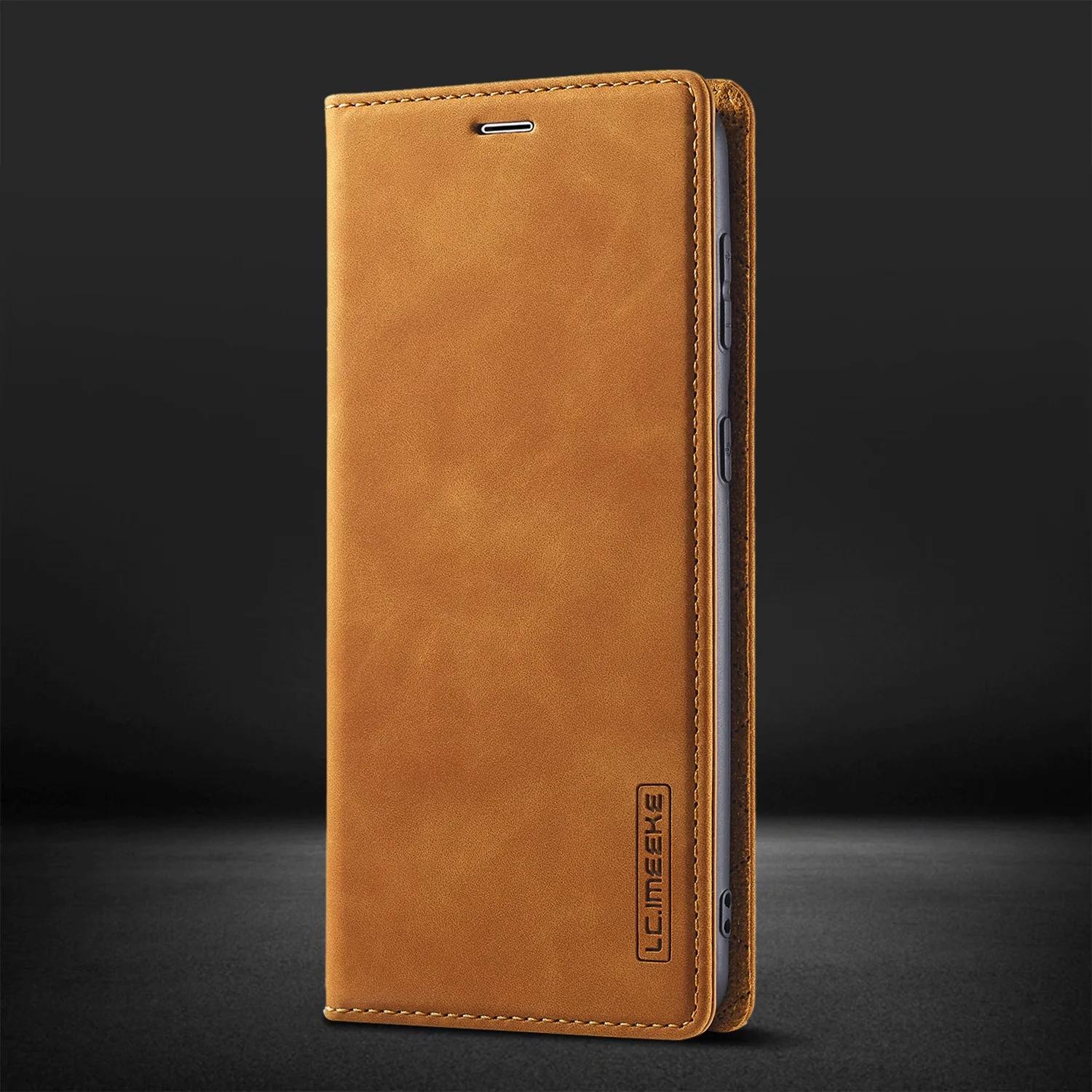 

Кожаный чехол для iPhone 15 14 13 12 11 Pro Max XR XS SE 8 7 Plus Mini матовый магнитный флип-кошелек держатель для карт чехол для телефона for iPhone 13 коричневый