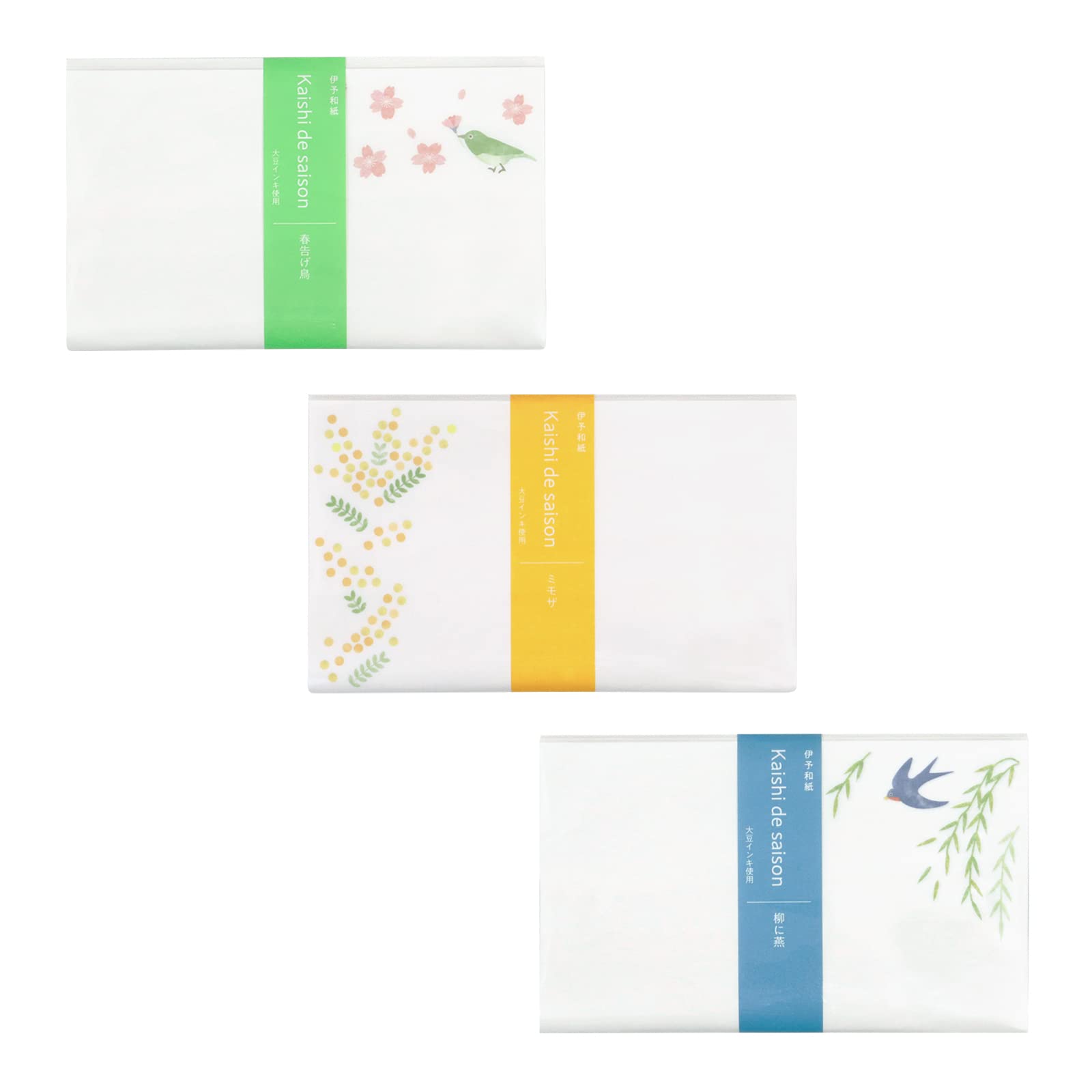 

Набор из трех предметов Kamiiso Sansho Kaishi сезон 3 (Весенняя птица, Мимоза, Ива и Ласточка x 1 шт. каждый) приблизительно. 17.5 x 14.5 см 78000060