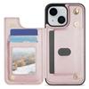 For iPhone 15 Case with Wrist Strap Card Slots Rhombus Leather+TPU Phone Cover