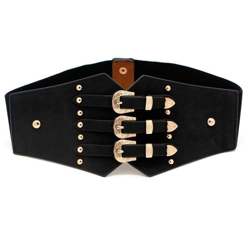 

Женский ультра-супер широкий пояс из искусственной кожи, эластичный корсетный пояс, модный широкий пояс, женская одежда, аксессуар для пояса золотой