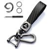 [EZRA] Keychain Genuine Leather Key Exquisite Carbon Fiber Texture Leather