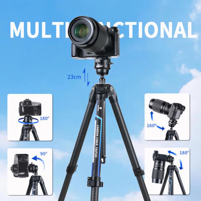 WOLFGANG Z81/Z82 Lightweight Travel Carbon Fiber Tripod for Cameras
