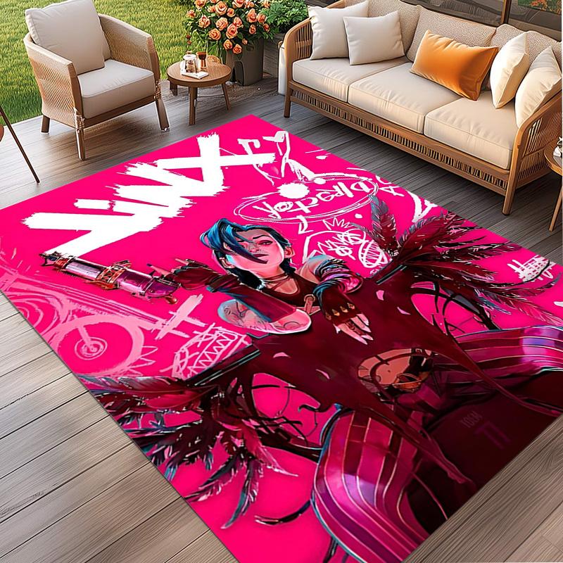 Jinx Print Rug, Washable Floor Carpet, For Entryway Dorm Laundry Room Office Study, Home Decor Birthday Christmas Gift