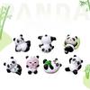 Cute Mini Panda Car Ornaments DIY Decoration Doll Car Interior Accessories Toy Garden Desktop Household Decoration Gifts New