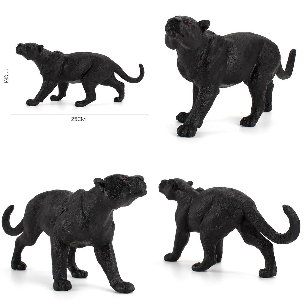 Figurine Animalière Pvc Panthère Noire avec Design Authentique pour les Passionnés de Nature