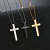 Atoztide Engrave Name Cross Pendant Necklace for Women Men Personalized Date Stainless Steel Jewelry Link Chain Birthday Gift