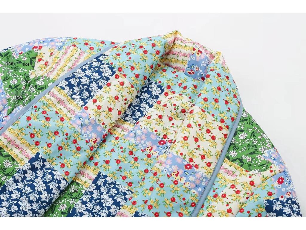 Spring Lapel Fashion Printed Cotton Slimming Jacket