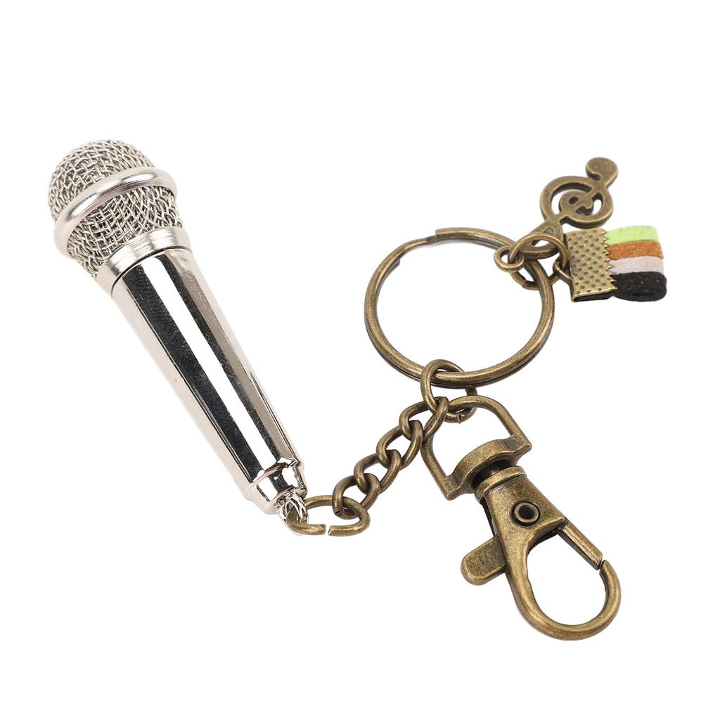 Miniature Mic Model Lifelike Decoration Exquisite Musical Instrument Ornament for Desk Display Shelf