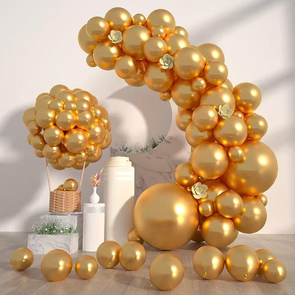 Conjunto de Balões Macarons Matte e Metálicos para Decorações de Festa de Aniversário Multicena