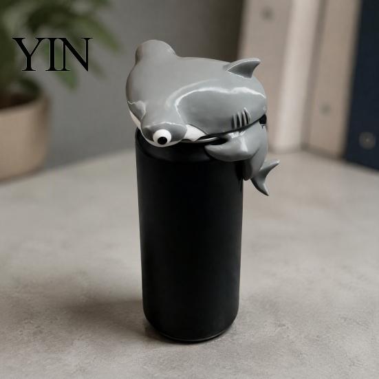 Outdoor Camping Gadget Portable Soda Can Lid Cover, Shark/Dinosaur/Frog/Hippo/Elephant Shape, Durable Reusable Drink Plastic Dustproof Protector