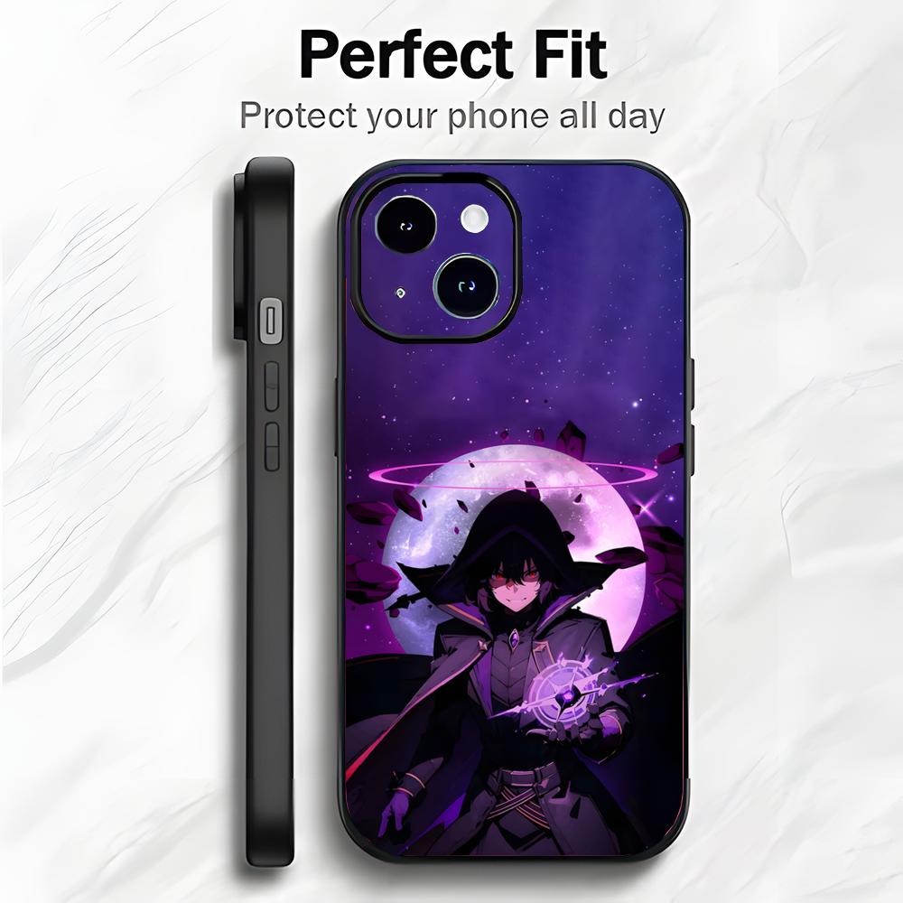 Isekai Fantasy Anime T-The Eminence In Shadow Phone Case Black Soft Packaging Lightweight For iPhone17 16 15 ProMax Phone Case