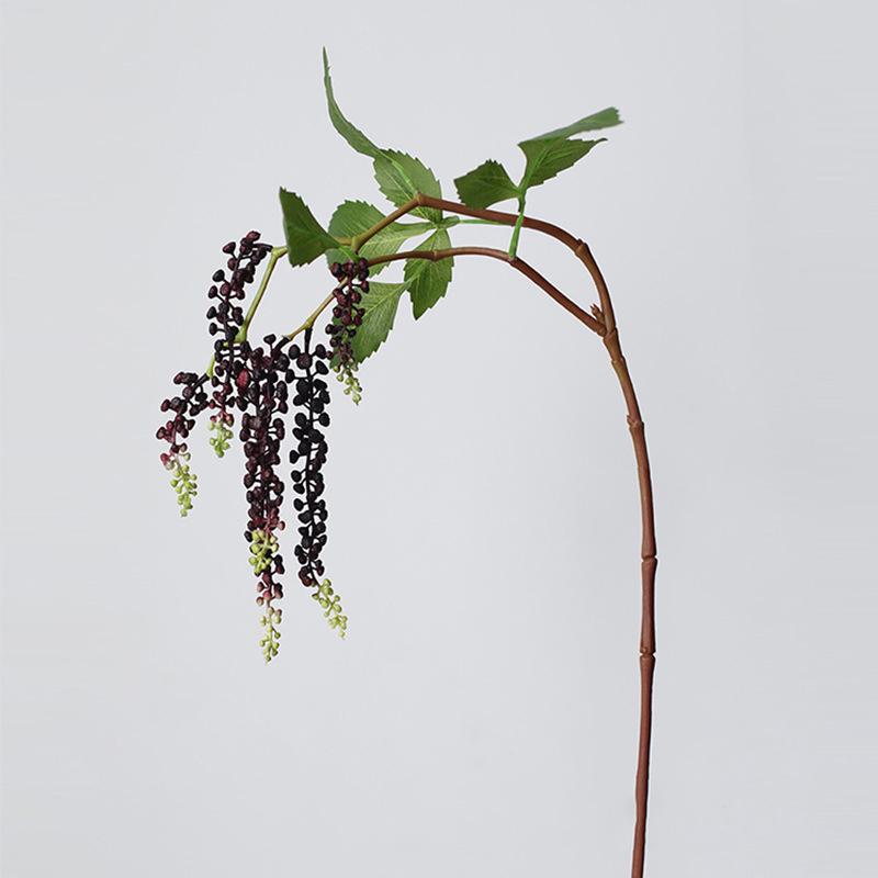 Artificial Fruit Branch Hanging Green Plant Natural Effect Home Garden Decorative Plant for Outdoor Balcony Artificial Fern