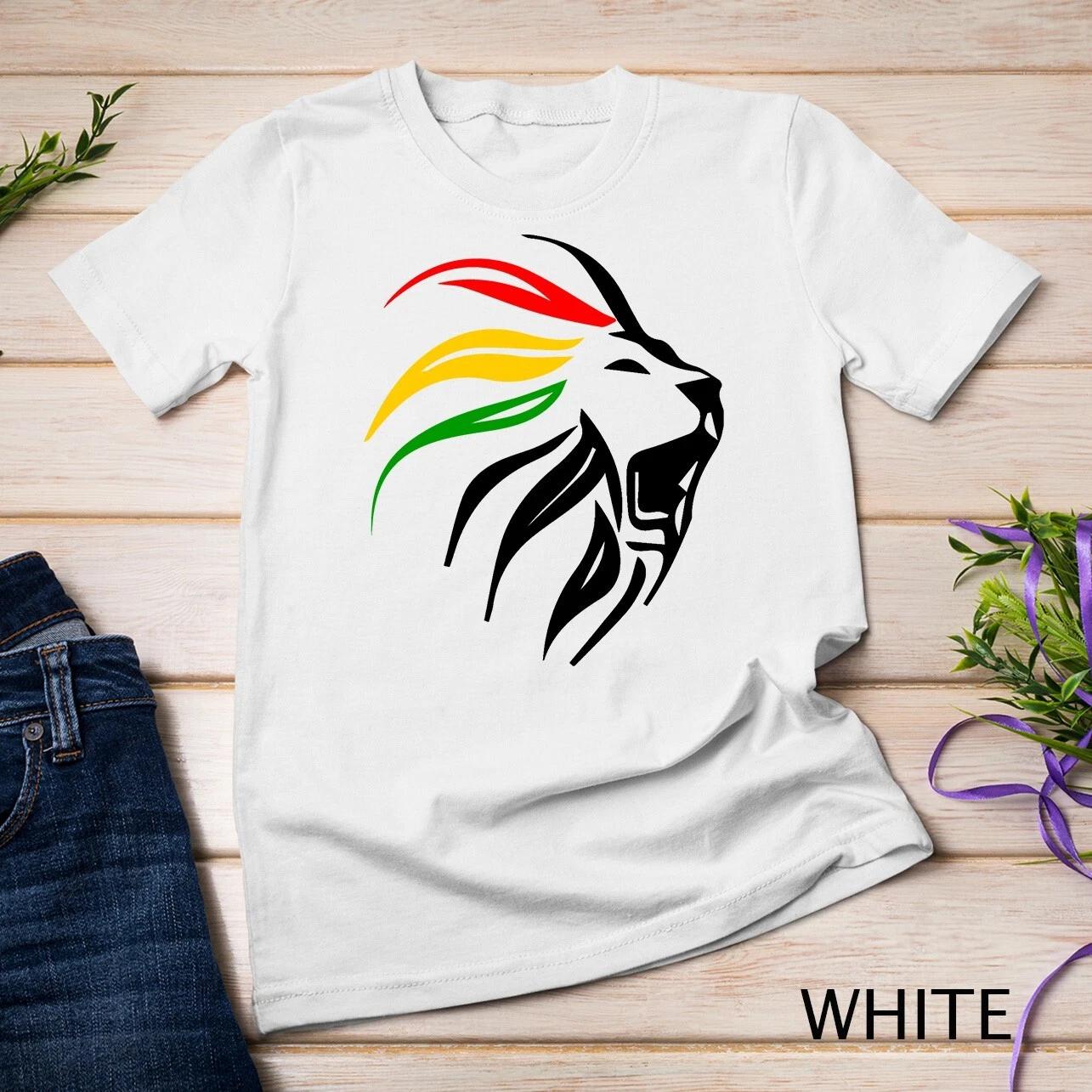 Rasta Reggae Lion Art for Rastafari Lover Unisex T-shirt 4XL