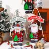 Christmas KT Board Fabric Hand-raising Doll Pendant Santa Claus Scene Layout Alphabet Tree Pendant