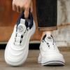 Flat Footed Shoes for Summer Men Breathable White Shoes Trendy and Versatile Thick Soled Sports Shoes Casual Shoes for Running