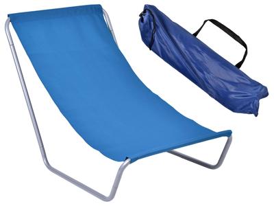 Folding Tourist Beach Sun Lounger Olek - Navy Blue