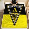 Alemannia Aachen Pattern Flannel Blanket, High Quality Comfortable for All Seasons, Home Decor, Warmth and Comfort, Perfect for Gifts.