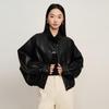 Elva' Island Women's Casual PU Leather Short Jacket