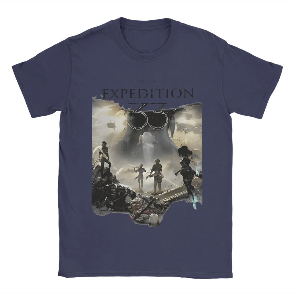 Clair Obscur Expedition 33 Game T Shirt Men's Pure Cotton Humor T-Shirt O Neck Tees Short Sleeve Tops Birthday Gift Summer Top
