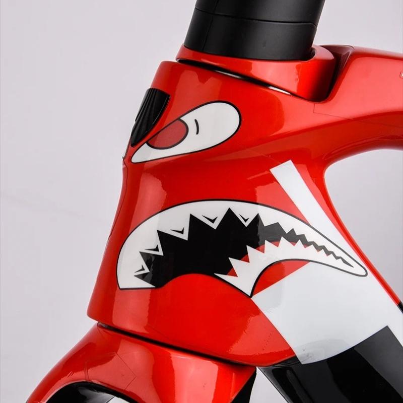Car Stickers Road Bike Decorative Head Tube Shark Stickers Frame Decorative Concealer Anti-scratch Car Stickers