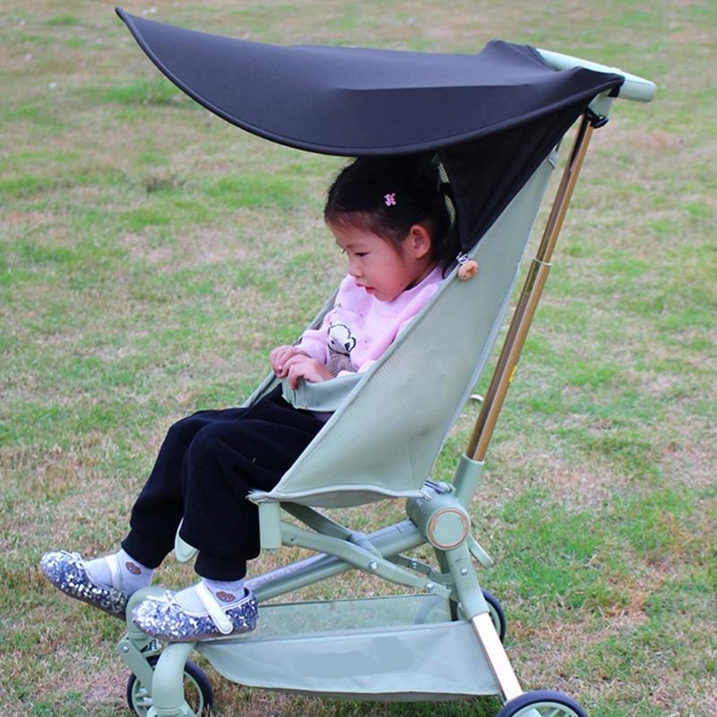 Breathable Strollers Sunshade Awning Pocket Pushchair Canopy for Baby with Easy Installation and Storage Feature