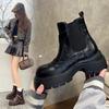 European 2025 autumn and winter new comfortable Chelsea women's heightened British style thick-soled big-headed Martin boots
